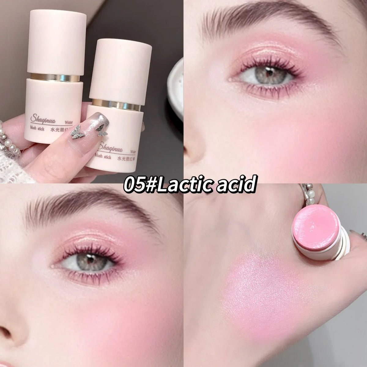 SHAQINUO Cream Blush Stick – Watery Glow Korean-Style Cheek Tint