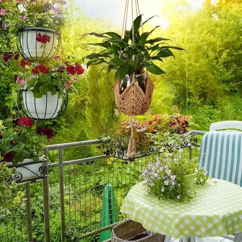 Macrame Plant Hanger – Natural Hemp Rope Hanging Planter