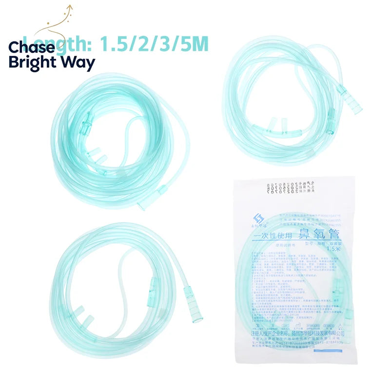 Nasal Cannula Oxygen Tubing 1.5–5m | Disposable Plastic