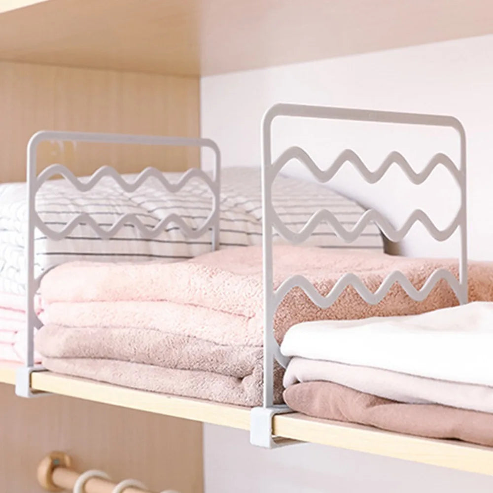 Plastic Shelf Dividers – Wardrobe, Cabinet & Bookcase Organizer