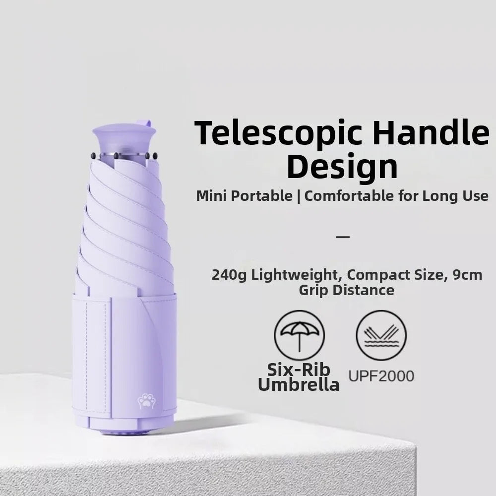UV Protection Titanium Silver Capsule Sun Umbrella – Sun & Rain