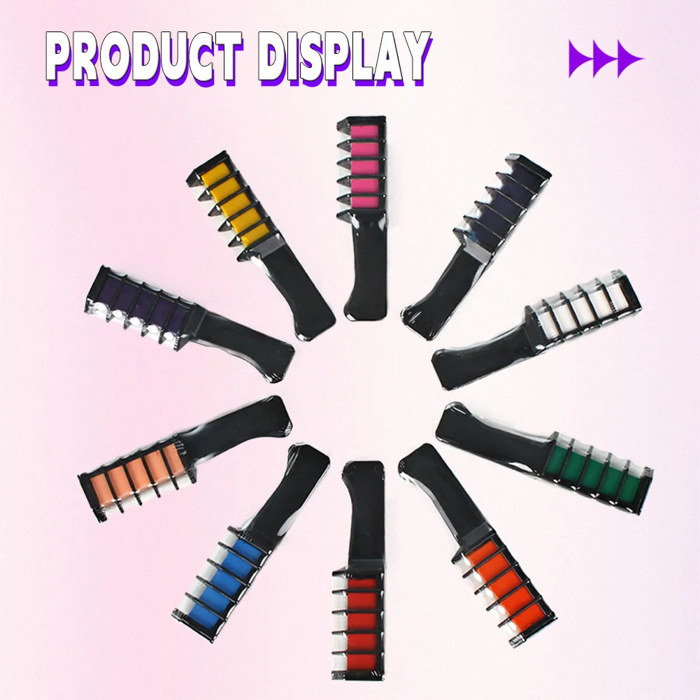 Temporary Hair Color Comb Stick – Washable Hair Chalk
