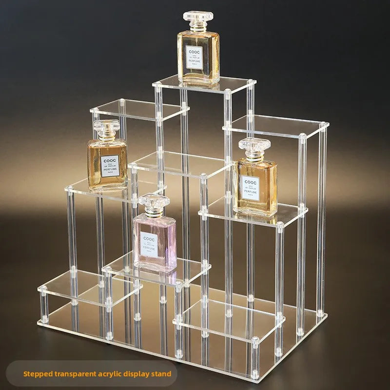 Multi-Tier Clear Acrylic Display Stand for Collectibles & Décor