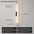 Snowflake Marble LED Wall Sconce | Copper Accent Light