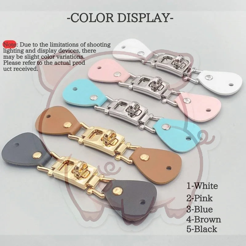 PU Leather Turn Lock Clasp – Golden DIY Bag Hardware