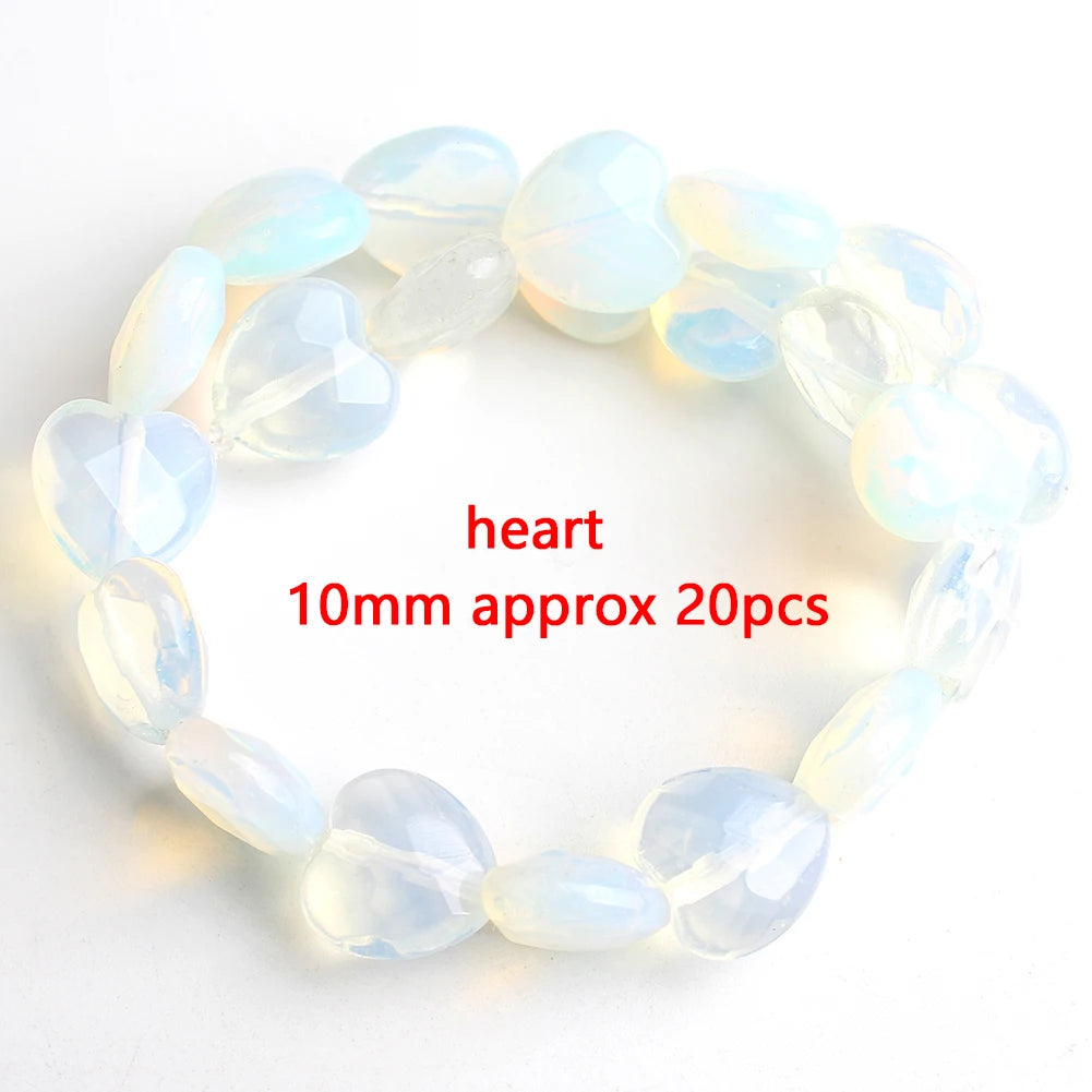 White Opalite Stone Beads 8mm Round Rondelle – DIY Jewelry Making