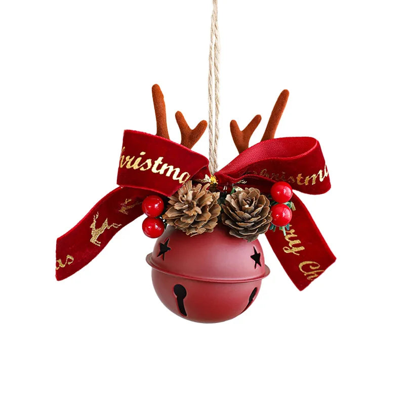 Vintage Christmas Hanging Ornaments – Bells, Antlers & Pinecones