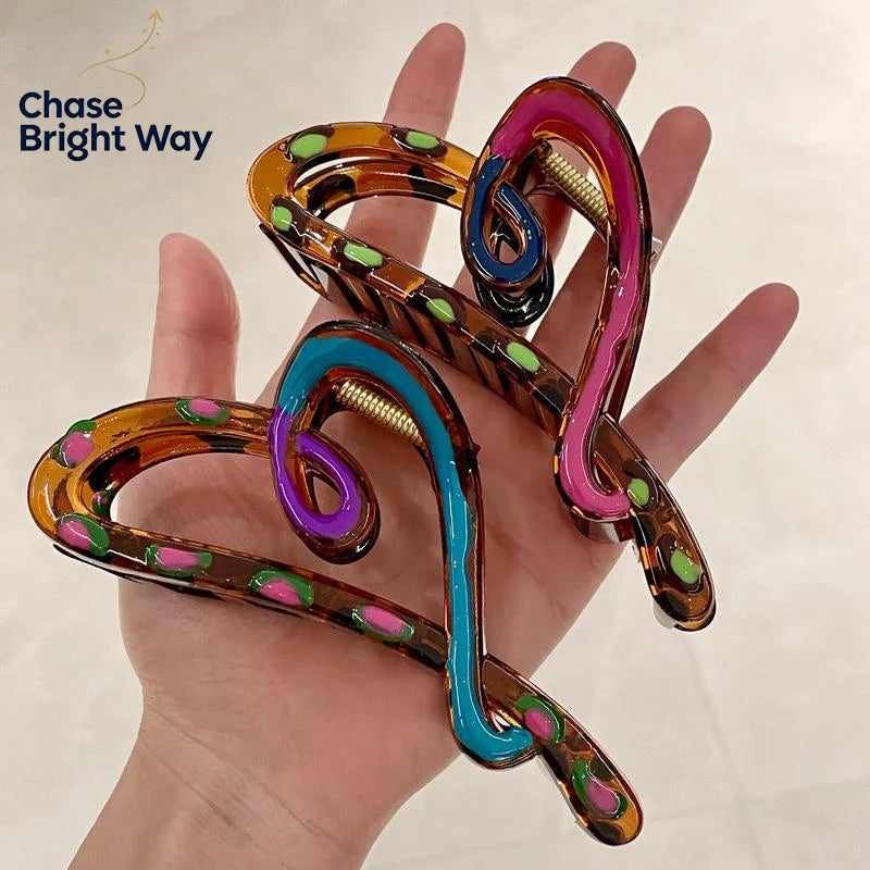 Vintage Bow Shark Claw Clip – Strong Hold for Thick Hair