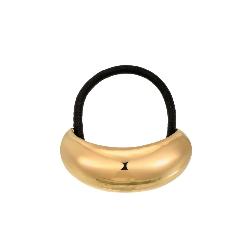 U-Shaped Gold Metal Hair Ties – Geometric Ponytail Holder