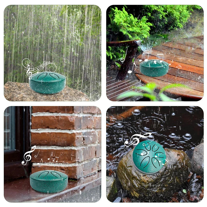 Outdoor Rain Drum – 6-Note Steel Tongue Garden Meditation Drum