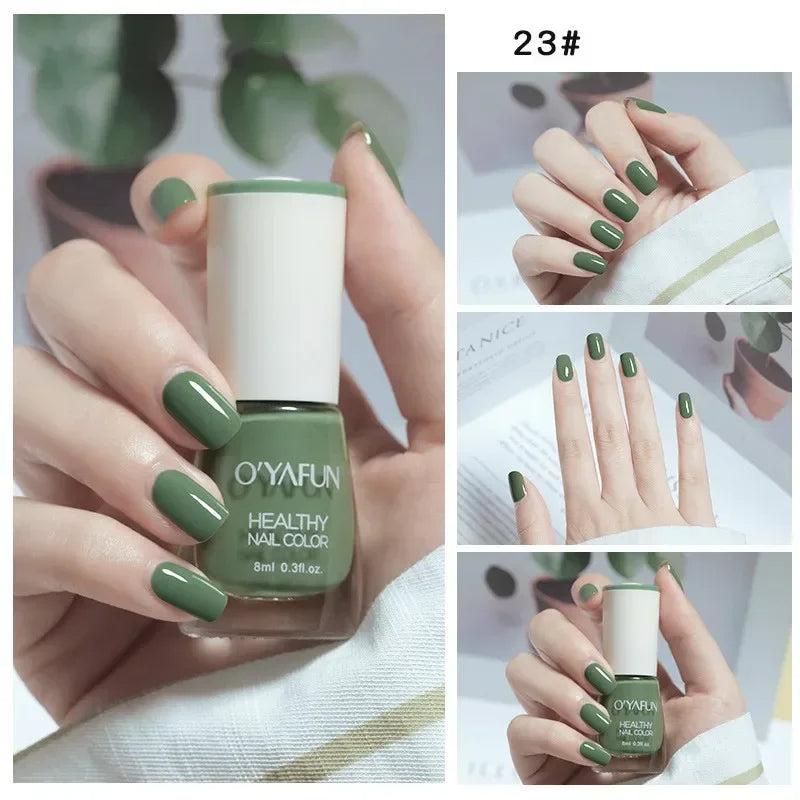 Handaiyan 8ml Water-Based Nail Polish – 40 Colors, Peel-Off