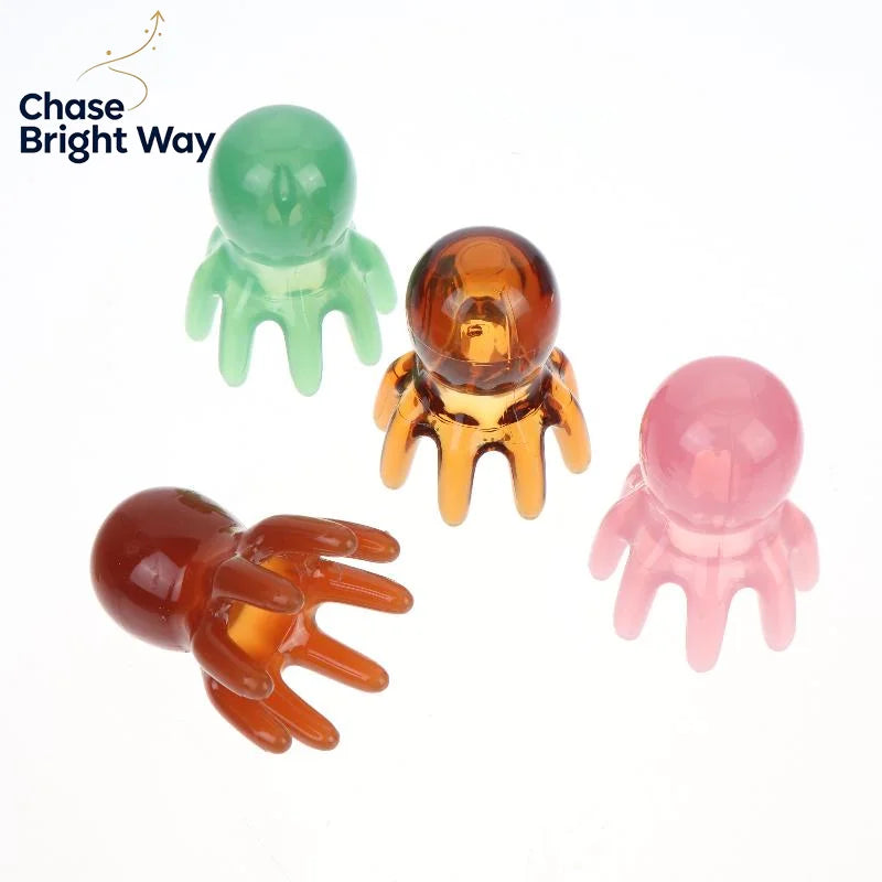 Resin Octopus Gua Sha Massage Comb – 2-Pack Scalp Tool
