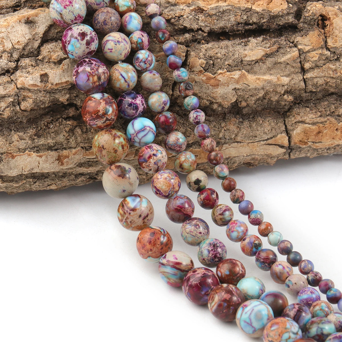 Sea Sediment Jasper Beads 8mm – DIY Jewelry Making Strand