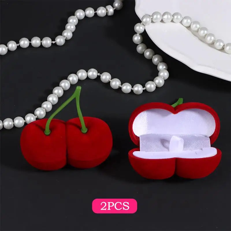 Velvet Flocked Ring Box – Rose Heart Jewelry Gift Case