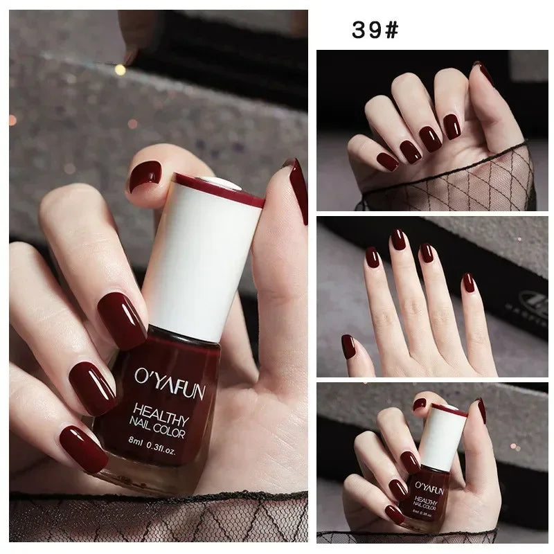 40 Autumn Brown Shades Water-Based Peel Off Gel Nail Polish