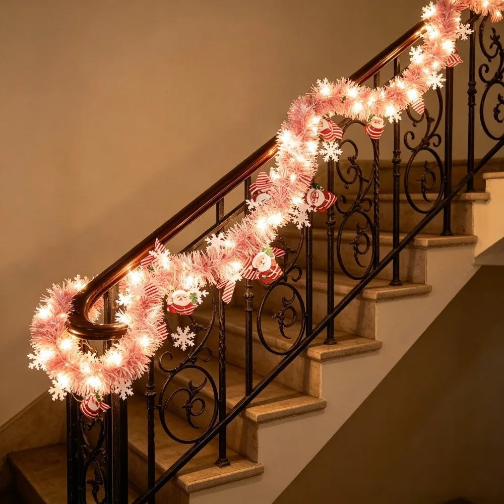 Christmas LED Furry String Lights Santa Garland 3m/5.7m