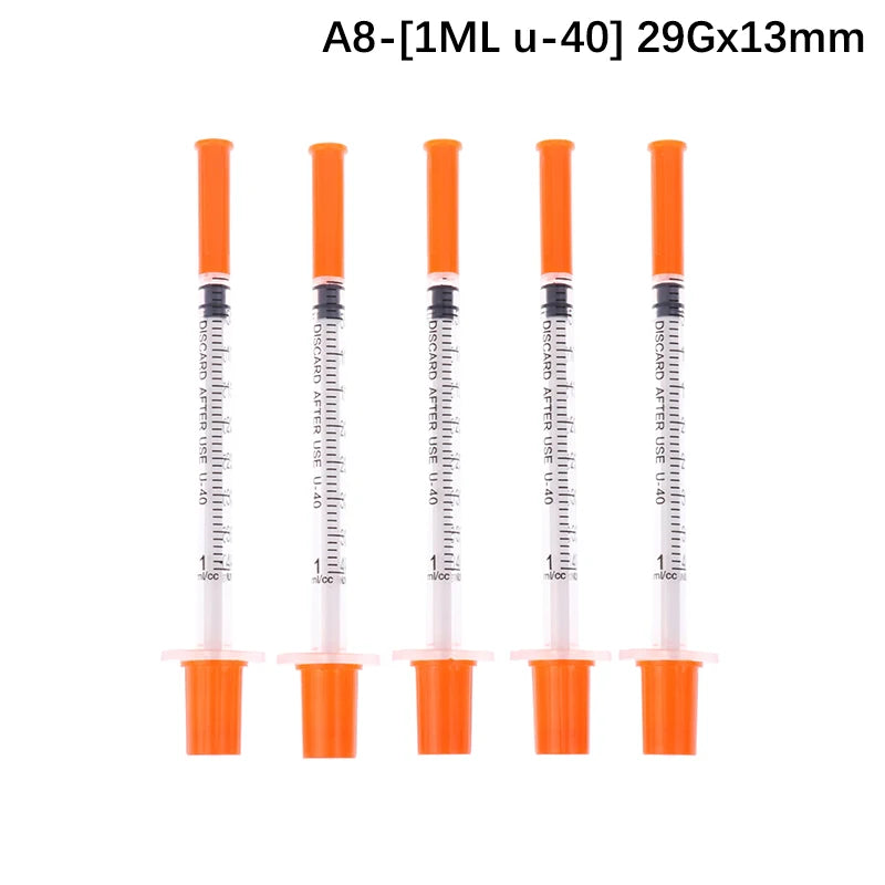 5-Pack Disposable Veterinary Syringes 0.3/0.5/1mL – Sterile