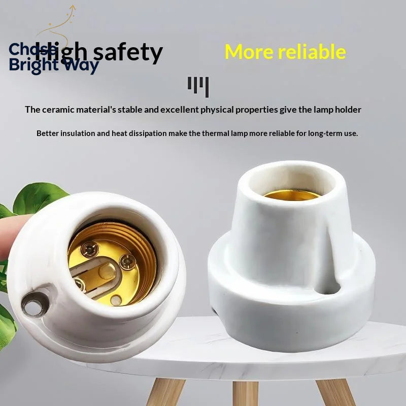 Waterproof E27 Ceramic Lamp Holder – Outdoor Light Socket