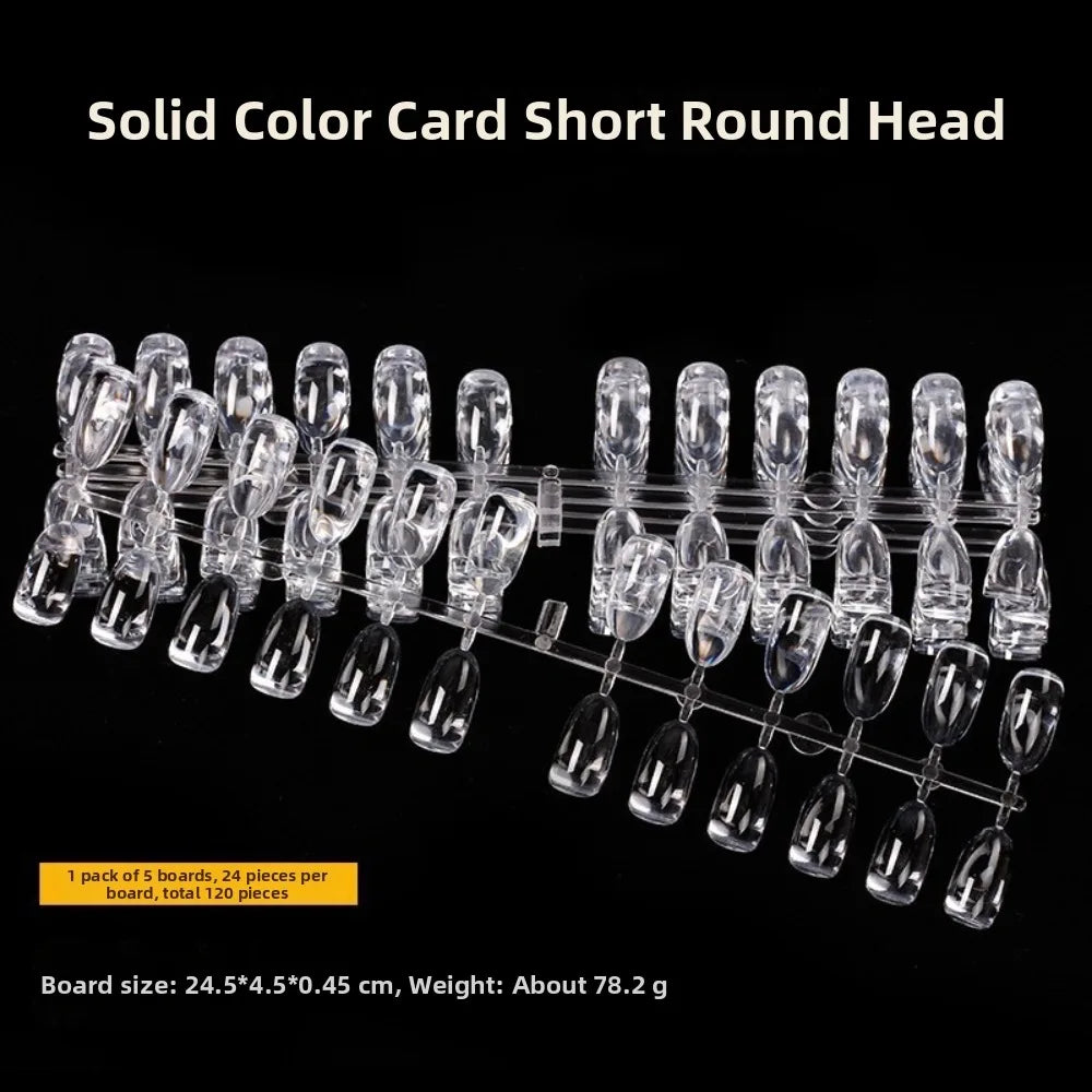 120-Piece Clear Nail Tips Set – DIY Practice & Color Chart
