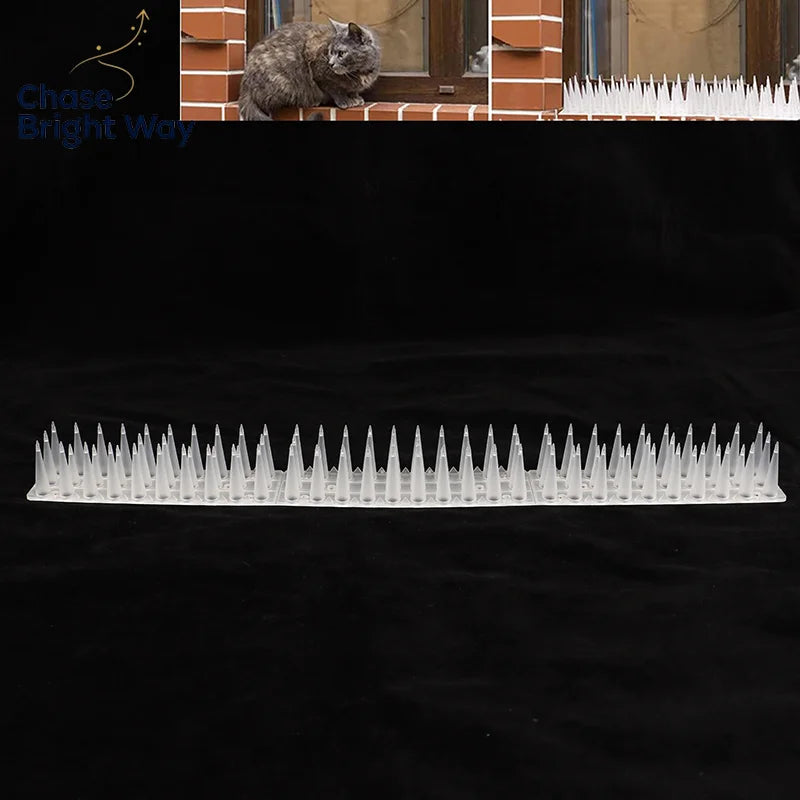 Transparent Bird & Cat Deterrent Spikes – 2-Pack Garden Fence