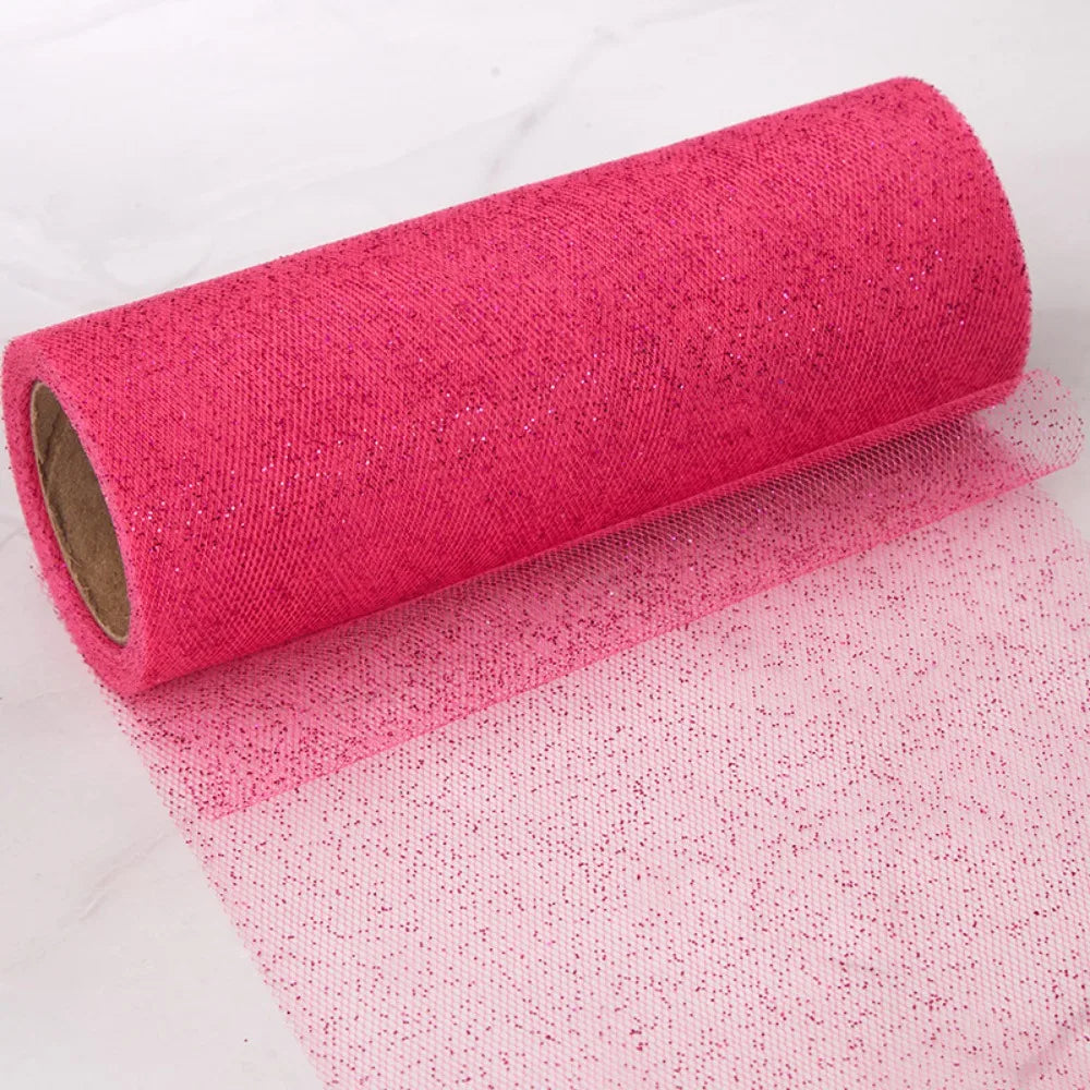 Glitter Sequin Mesh Fabric Roll – 10 Yards Tulle for DIY