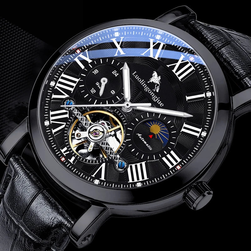 Tourbillon Skeleton Automatic Mechanical Watch for Men