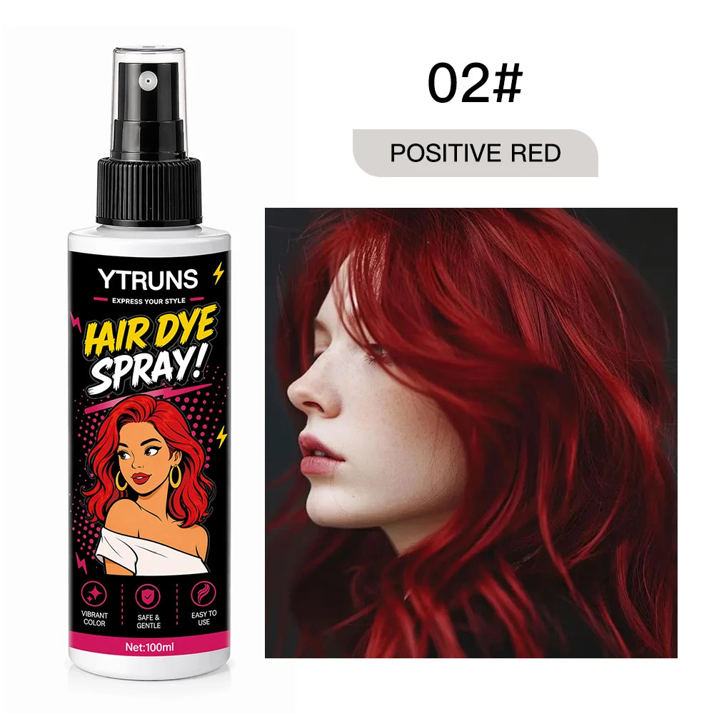 YTRUNS Temporary Hair Color Spray – Washable Quick Dry