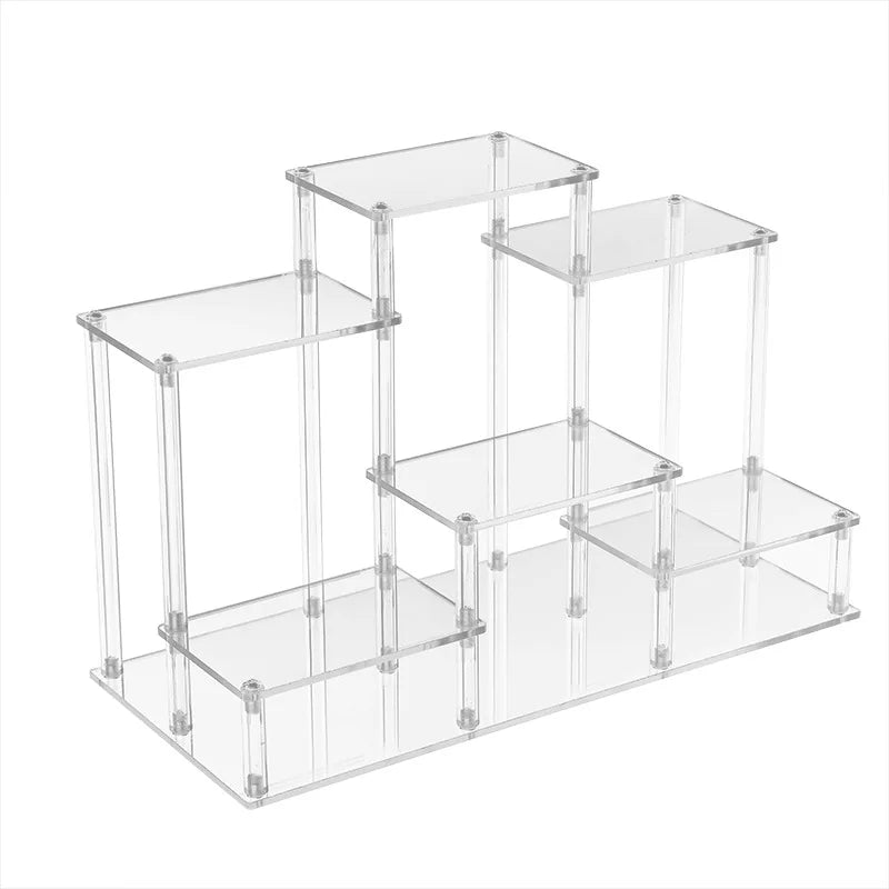 Multi-Tier Clear Acrylic Display Stand for Collectibles & Decor