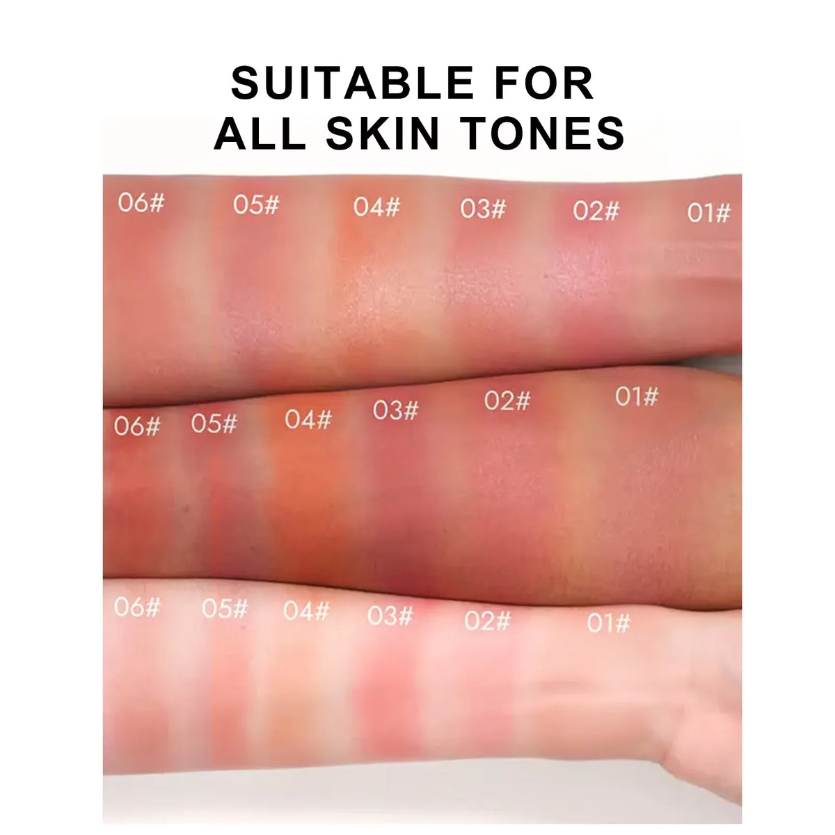 6-Color Liquid Blush Set – Matte Cheek Tint, Long-Lasting