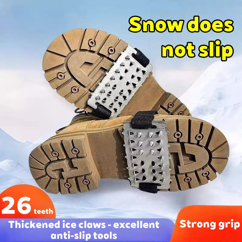 Anti-Slip Ice Cleats – 26-Tooth Snow Grips for Boots & Shoes