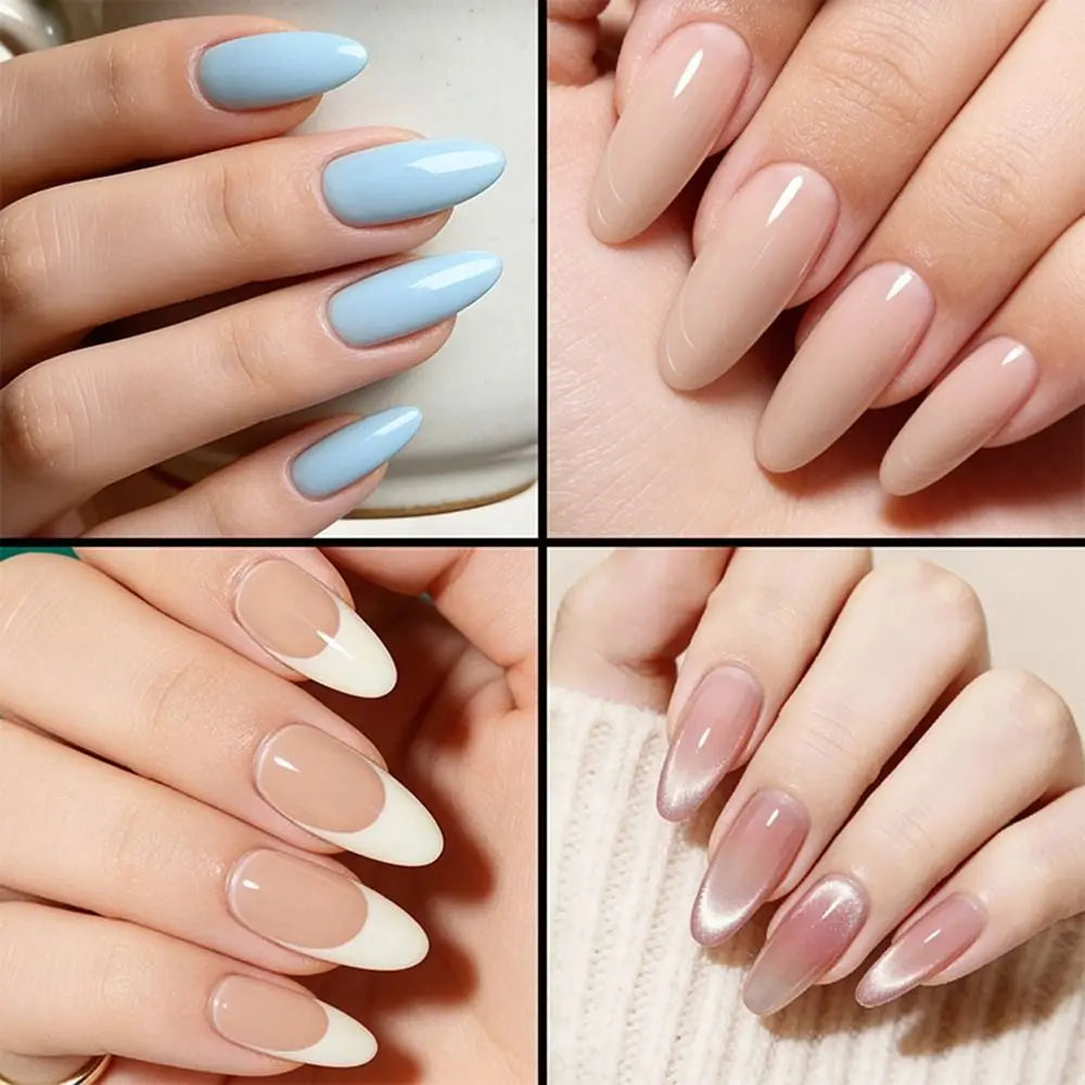 240pcs Oval Sandwich Nail Dual Forms – Clear Gel Extension Molds
