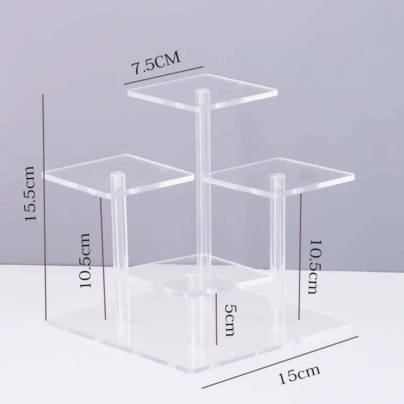 Multi-Tier Clear Acrylic Display Stand for Collectibles & Décor