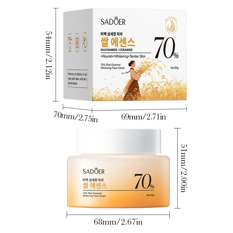 SADOER Rice Essence Face Cream – Brightening Moisturizer