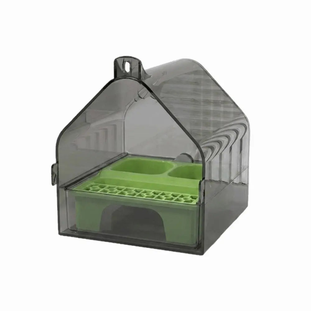 Triangular Parrot Cage Feeder Box – Spill-Resistant Easy Clean