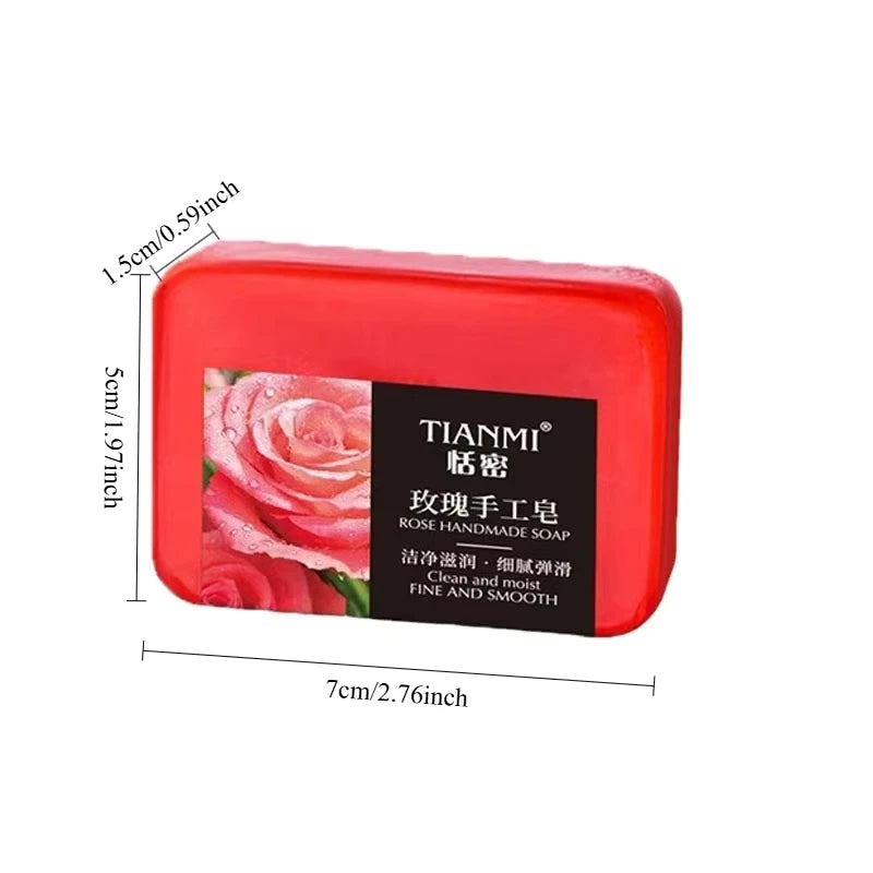 Rose Handmade Essence Soap – Hydrating Facial Cleanser 2-Pack