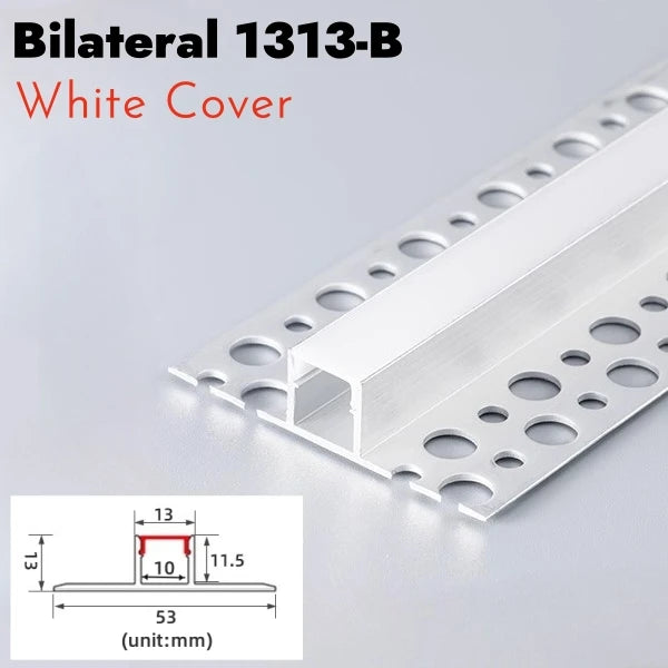 Recessed LED Aluminum Channel Profile Black Diffuser | Khelse