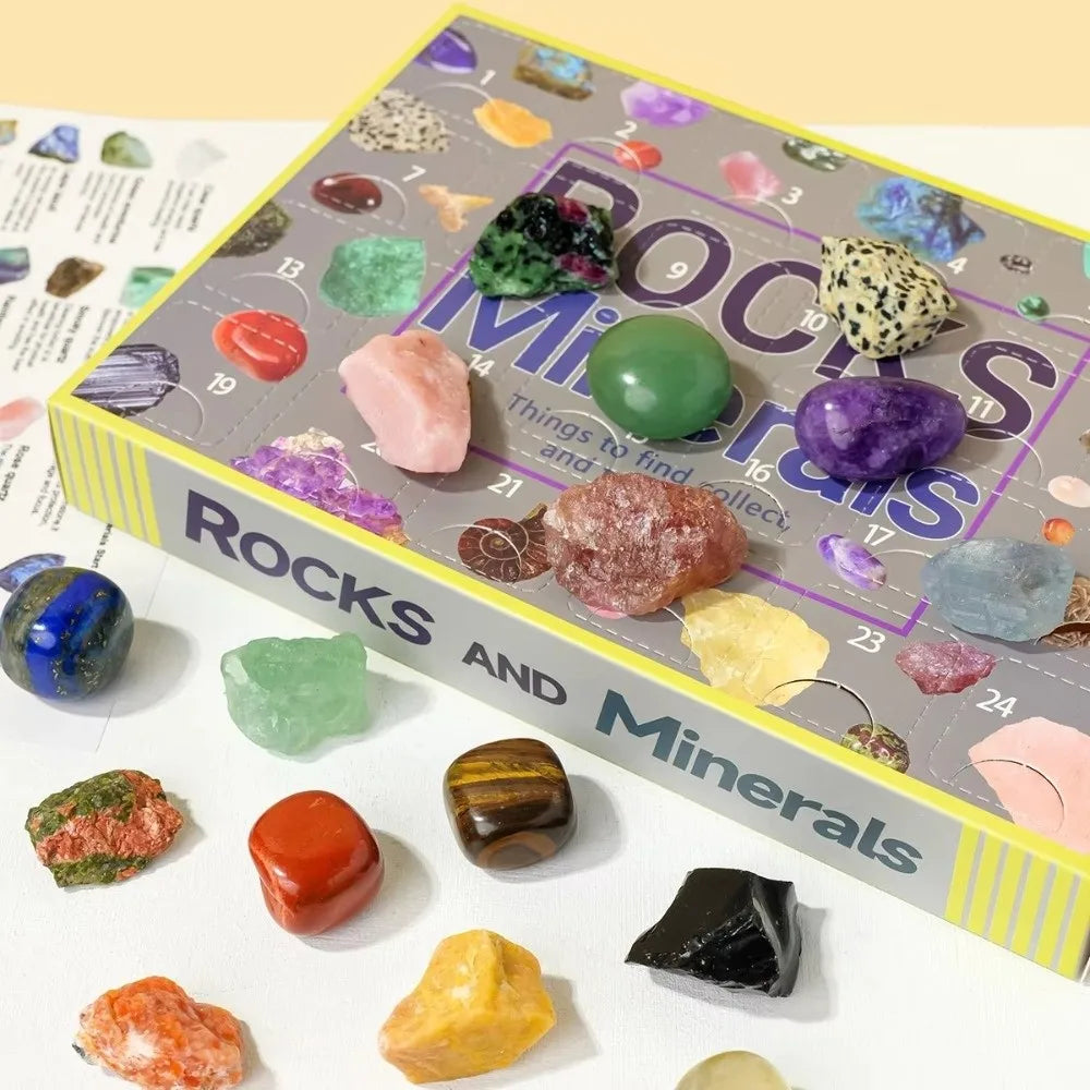 Christmas Crystal Gemstone Advent Calendar – 24-Grid Blind Box