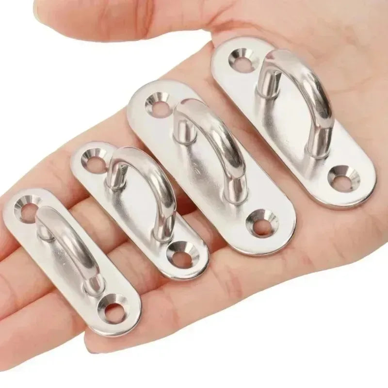 M5 M6 Stainless Steel Oblong Pad Eye Hook Ring – Marine Grade