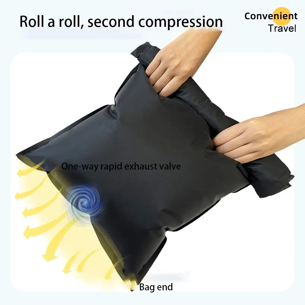 Hand Roll Vacuum Storage Bags – Reusable Travel Space Savers