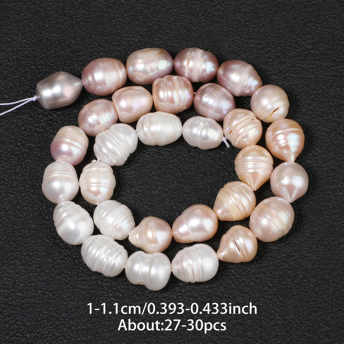 Natural Freshwater Pearl Loose Beads – Pink White Purple Rice Shape