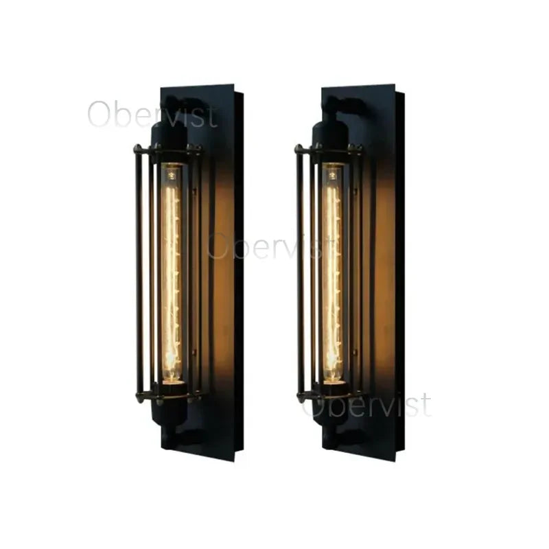 Retro Industrial Iron Wall Sconce – E27 LED Indoor Light