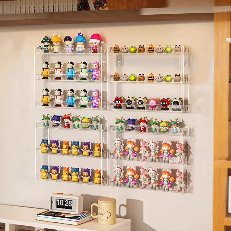 Blind Box Display Rack – No-Drill Figurine Storage Cabinet