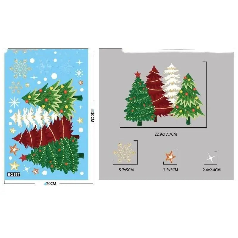 Christmas Window Clings – Removable Self-Adhesive Festive Decals