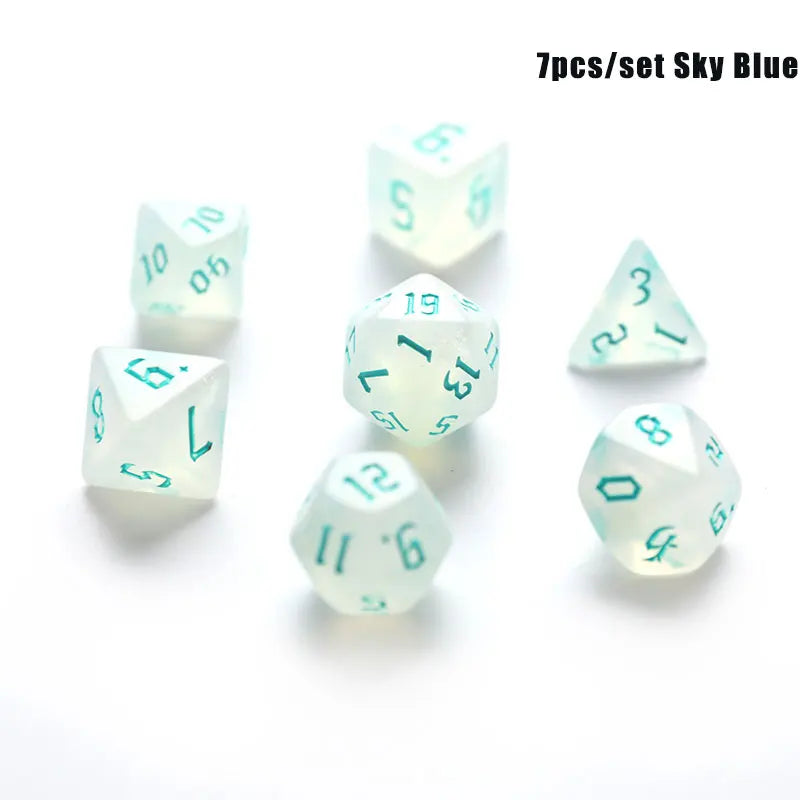 7-Piece Polyhedral Dice Set D4–D20 | DnD RPG Acrylic Dice