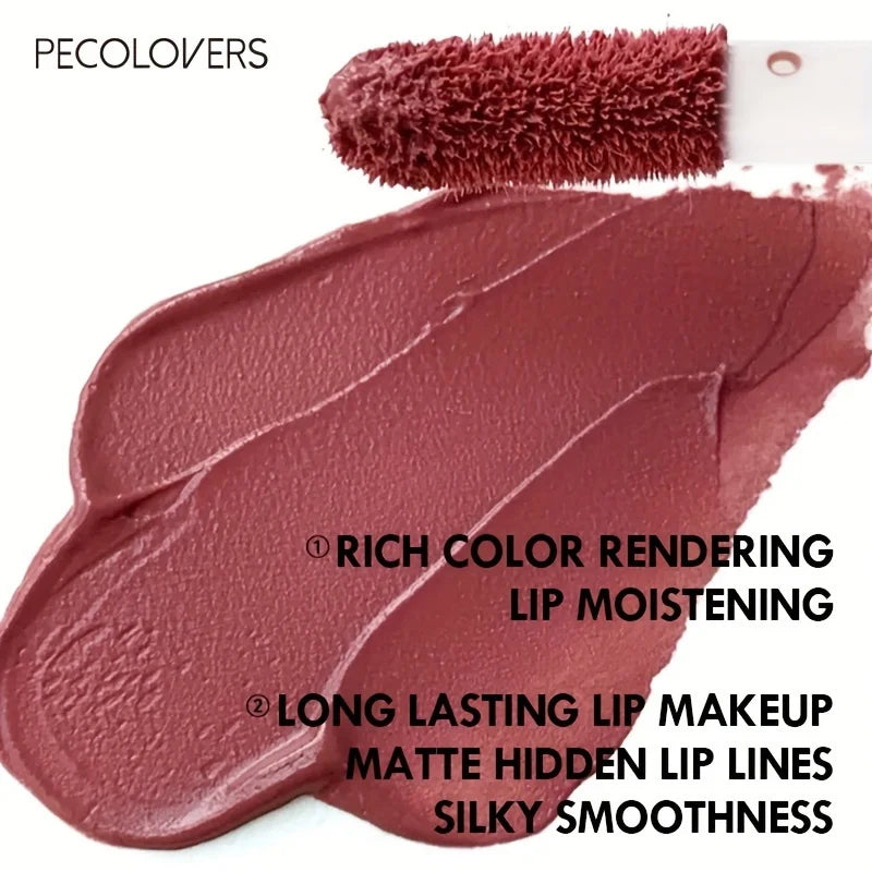 PECOLOVERS Velvet Matte Liquid Lipstick – Waterproof Lip Gloss
