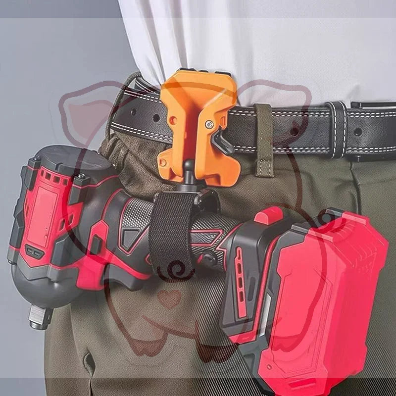 Self-Locking Belt Clip Drill Holder | Quick Release Power Tool