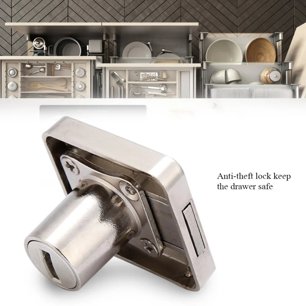 Zinc Alloy Drawer & Cabinet Deadbolt Lock | Reusable Security