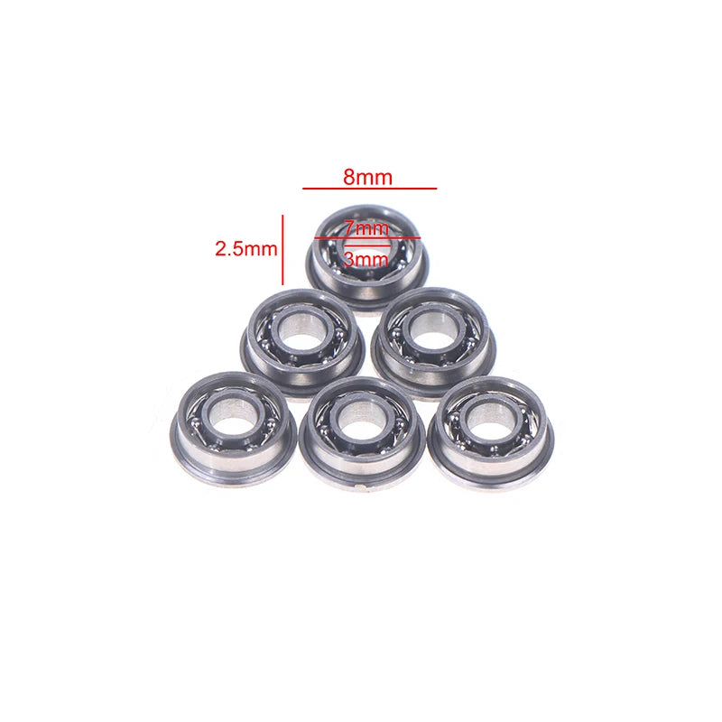 6-Pack Stainless Steel AEG Gearbox Ball Bearings 6–9mm