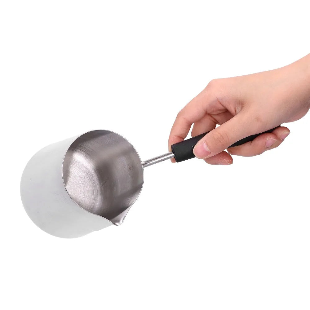 Stainless Steel Turkish Coffee Pot – 600ml Milk & Butter Warmer