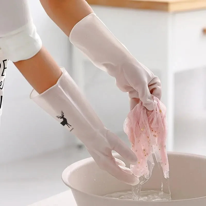 Waterproof PVC Cleaning Gloves – Durable Dishwashing Housework